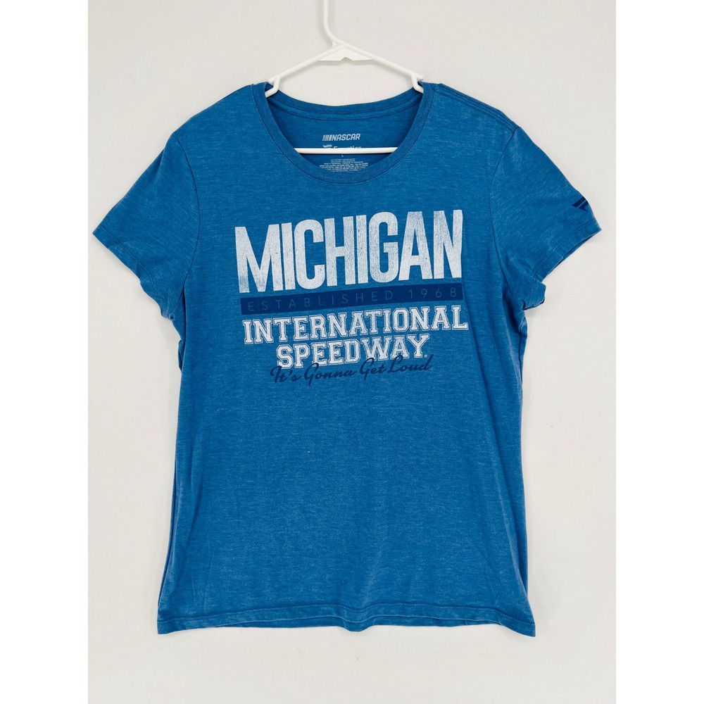 NASCAR Fanatics Michigan International Speedway Graphic T-Shirt Blue Large L